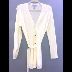 Ellen Tracy Collection Belted Cardigan